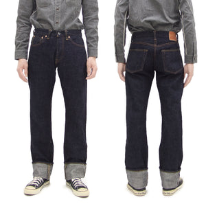 Samurai Jeans S5000VXII Men's Straight-Leg with Slightly Slim-Fit 17oz. Japanese Denim Pants One-Washed