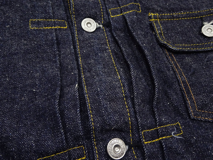Samurai Jeans Denim Jacket Men's 15 Oz. Indigo Denim Jean Jacket S5512PX15OZ One-Wash