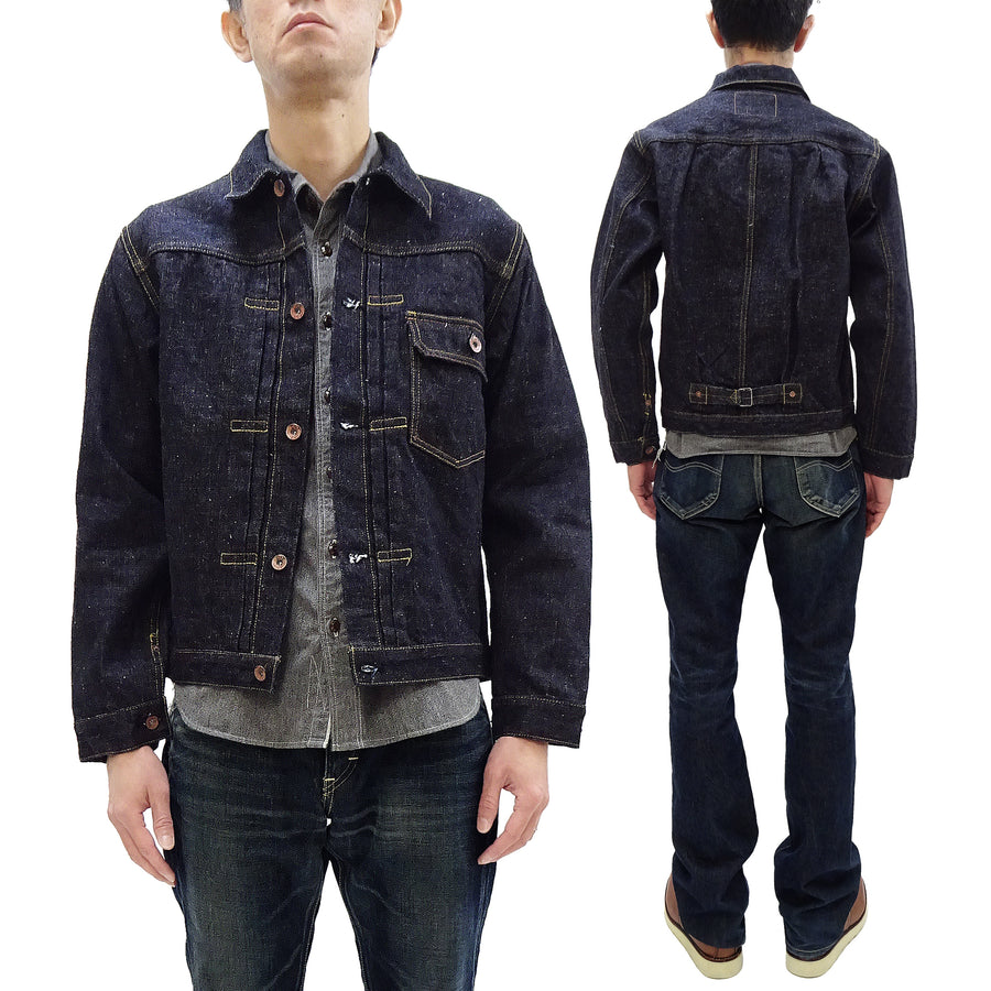 Samurai Jeans Denim Jacket S556VX Men's Type 1 Style 17 Oz. Denim Jean Jacket One-Wash