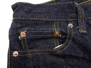 Samurai Jeans S710XX19ozII Men's Slim Straight Fit One-Washed 19 Oz. Japanese Denim Deep Indigo Blue