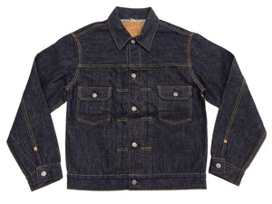 Sugar Cane Men's 1953 Type II Reproduction Denim Jacket, 14.25 oz. 100% Cotton Selvedge Denim, One-Wash Finish, Made in Japan (SC11953, 421A Dark Indigo)
