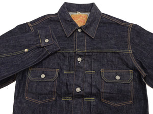 Sugar Cane Men's 1953 Type II Reproduction Denim Jacket, 14.25 oz. 100% Cotton Selvedge Denim, One-Wash Finish, Made in Japan (SC11953, 421A Dark Indigo)