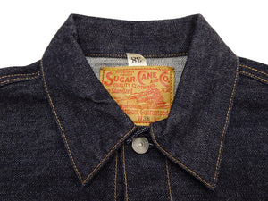 Sugar Cane Men's 1953 Type II Reproduction Denim Jacket, 14.25 oz. 100% Cotton Selvedge Denim, One-Wash Finish, Made in Japan (SC11953, 421A Dark Indigo)
