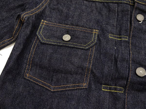 Sugar Cane Men's 1953 Type II Reproduction Denim Jacket, 14.25 oz. 100% Cotton Selvedge Denim, One-Wash Finish, Made in Japan (SC11953, 421A Dark Indigo)