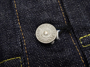 Sugar Cane Men's 1953 Type II Reproduction Denim Jacket, 14.25 oz. 100% Cotton Selvedge Denim, One-Wash Finish, Made in Japan (SC11953, 421A Dark Indigo)