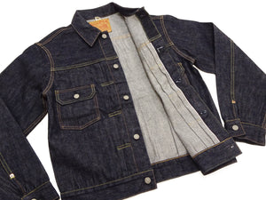 Sugar Cane Men's 1953 Type II Reproduction Denim Jacket, 14.25 oz. 100% Cotton Selvedge Denim, One-Wash Finish, Made in Japan (SC11953, 421A Dark Indigo)