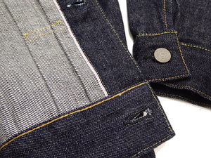 Sugar Cane Men's 1953 Type II Reproduction Denim Jacket, 14.25 oz. 100% Cotton Selvedge Denim, One-Wash Finish, Made in Japan (SC11953, 421A Dark Indigo)