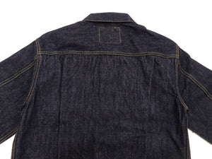 Sugar Cane Men's 1953 Type II Reproduction Denim Jacket, 14.25 oz. 100% Cotton Selvedge Denim, One-Wash Finish, Made in Japan (SC11953, 421A Dark Indigo)