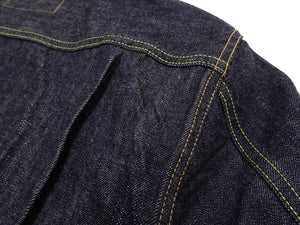 Sugar Cane Men's 1953 Type II Reproduction Denim Jacket, 14.25 oz. 100% Cotton Selvedge Denim, One-Wash Finish, Made in Japan (SC11953, 421A Dark Indigo)