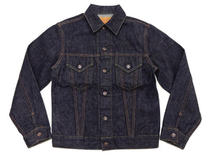 Sugar Cane Men's 1962 Type III Vintage-Inspired Denim Trucker Jacket, 14.25 oz. 100% Cotton Selvedge Denim, One-Wash, Made in Japan (Toyo Enterprises SC12962, 421A Dark Indigo)