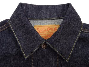 Sugar Cane Men's 1962 Type III Vintage-Inspired Denim Trucker Jacket, 14.25 oz. 100% Cotton Selvedge Denim, One-Wash, Made in Japan (Toyo Enterprises SC12962, 421A Dark Indigo)