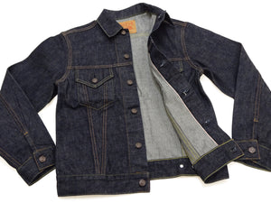 Sugar Cane Men's 1962 Type III Vintage-Inspired Denim Trucker Jacket, 14.25 oz. 100% Cotton Selvedge Denim, One-Wash, Made in Japan (Toyo Enterprises SC12962, 421A Dark Indigo)