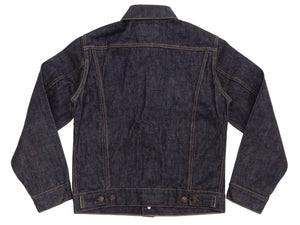Sugar Cane Men's 1962 Type III Vintage-Inspired Denim Trucker Jacket, 14.25 oz. 100% Cotton Selvedge Denim, One-Wash, Made in Japan (Toyo Enterprises SC12962, 421A Dark Indigo)