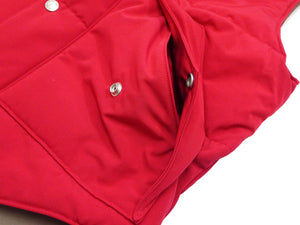 Sugar Cane Puffer Vest Men's Outer Vest Contrast Yoke Panel Padded Vest SC15400 165 Red/Navy-Blue/Beige