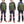 Load image into Gallery viewer, Sugar Cane Puffer Vest Men&#39;s Outer Vest Contrast Yoke Panel Padded Vest SC15400 149 Olive/Navy-Blue/Brown
