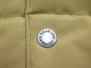 Sugar Cane Puffer Vest Men's Outer Vest Contrast Yoke Panel Padded Vest SC15400 133 Beige/Navy-Blue/Beige