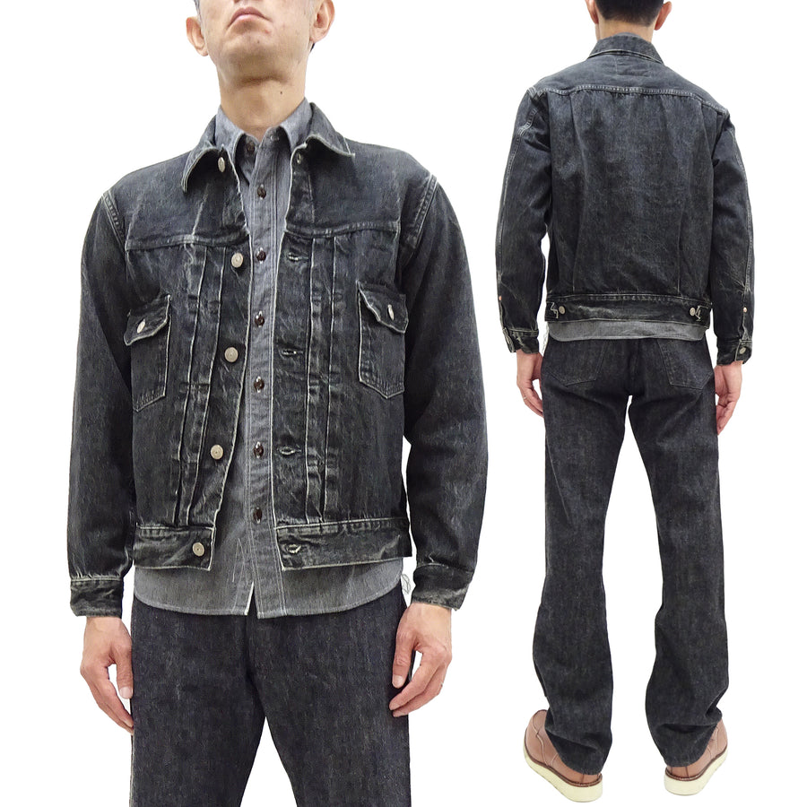 Black faded jean jacket best sale