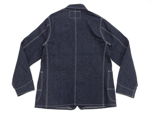 Sugar Cane Jacket SC15655 Men's Casual 11oz. Denim Work Coat Chore Coat Indigo One-Wash