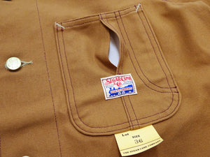 Sugar Cane Brown Duck Canvas Jacket SC15657 Men's Casual 13oz. Work Coat Chore Coat One-Wash