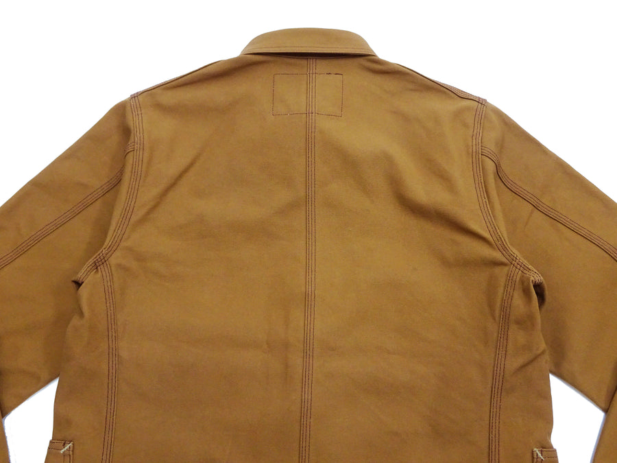 Sugar Cane Brown Duck Canvas Jacket SC15657 Men's Casual 13oz. Work Coat Chore Coat One-Wash