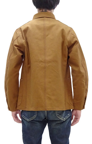 Sugar Cane Brown Duck Canvas Jacket SC15657 Men's Casual 13oz. Work Coat Chore Coat One-Wash