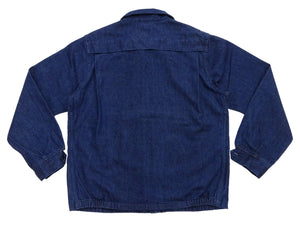 Sugar Cane Men's Denim Sports Jacket, 1950s American Style Unlined Lightweight Cotton Denim Jacket, Made in Japan (SC15913 128 Navy)