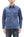 Sugar Cane Work Shirt with Vertical Hairline Code Stripe Pattern Men's Casual Jean Cord Long Sleeve Button Up Shirt SC25511 128 Navy-Blue