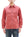 Sugar Cane Work Shirt with Vertical Hairline Code Stripe Pattern Men's Casual Jean Cord Long Sleeve Button Up Shirt SC25511 165 Red
