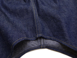 Sugar Cane Men's Vintage-Inspired Long-Sleeve Denim Western Shirt, Approx. 8 oz. 100% Cotton, Snap Front, One-Wash, Made in Japan (SC28190, 421A Dark Indigo)