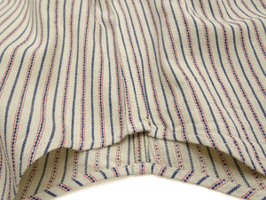Sugar Cane Men's Dobby Stripe Work Shirt, 100% Cotton Long-Sleeve Button-Up Shirt, One-Wash, Made in Japan (SC29146 105 Off White)
