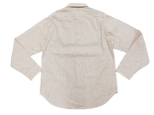 Sugar Cane Dobby Stripe Shirt Men's Mediumweight Long Sleeve Button Up Work Shirt SC29146 105 Off-White