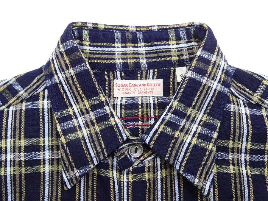 Soft-Wash Tall Button-Up Shirt in Indigo Plaid
