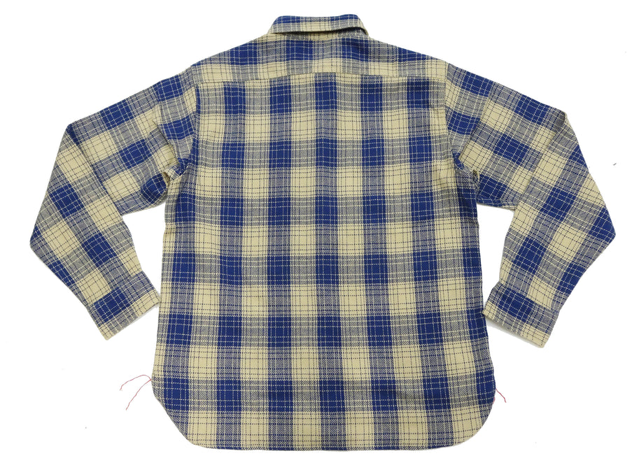 Sugar Cane Plaid Shirt Men's Mediumweight Cotton Twill Long Sleeve Button Up Work Shirt SC29358 133 Beige