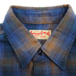 Load image into Gallery viewer, Sugar Cane Men&#39;s Long Sleeve Ombre Plaid Work Shirt - 100% Cotton Twill, One-Wash, Made in Japan (SC29561 125 Blue)
