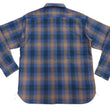 Load image into Gallery viewer, Sugar Cane Men&#39;s Long Sleeve Ombre Plaid Work Shirt - 100% Cotton Twill, One-Wash, Made in Japan (SC29561 125 Blue)
