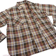 Load image into Gallery viewer, Sugar Cane Men&#39;s Long Sleeve Plaid Work Shirt - 100% Cotton Twill, One-Wash, Made in Japan (SC29564 138 Brown)
