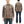 Sugar Cane Men's Long Sleeve Plaid Work Shirt - 100% Cotton Twill, One-Wash, Made in Japan (SC29564 138 Brown)
