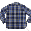 Load image into Gallery viewer, Sugar Cane Men&#39;s Vintage-Style Brushed Plaid Flannel Long-Sleeve Work Shirt - Fiction Romance Collection - 100% Cotton Herringbone Twill, Made in Japan (SC29584 128 Navy Blue)
