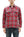 Sugar Cane Men's Vintage-Style Brushed Plaid Flannel Long-Sleeve Work Shirt - Fiction Romance Collection - 100% Cotton Herringbone Twill, Made in Japan (SC29584 165 Red)