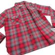 Load image into Gallery viewer, Sugar Cane Men&#39;s Vintage-Style Brushed Plaid Flannel Long-Sleeve Work Shirt - Fiction Romance Collection - 100% Cotton Herringbone Twill, Made in Japan (SC29584 165 Red)
