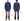 Sugar Cane Men's Indigo Vertical Multi-Stripe Long-Sleeve Work Shirt - Fiction Romance Collection - 100% Cotton, Inspired by Traditional Japanese Kimono Fabric, Made in Japan (SC29592 421A Navy)