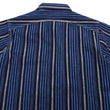 Load image into Gallery viewer, Sugar Cane Men&#39;s Indigo Vertical Multi-Stripe Long-Sleeve Work Shirt - Fiction Romance Collection - 100% Cotton, Inspired by Traditional Japanese Kimono Fabric, Made in Japan (SC29592 421A Navy)
