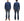 Sugar Cane Men's Indigo Vertical Multi-Stripe Long-Sleeve Work Shirt - Fiction Romance Collection - 100% Cotton, Inspired by Traditional Japanese Kimono Fabric, Made in Japan (SC29592 421A Navy)