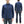 Sugar Cane Men's Indigo Vertical Multi-Stripe Long-Sleeve Work Shirt - Fiction Romance Collection - 100% Cotton, Inspired by Traditional Japanese Kimono Fabric, Made in Japan (SC29592 421A Navy)