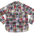 Load image into Gallery viewer, Sugar Cane Men's Long Sleeve Patchwork Madras Button-Down Shirt, Lightweight 100% Cotton Plaid, Made in Japan (SC29736 128 Navy Tone)
