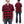 Sugar Cane Rayon Ombre Plaid Shirt Men's Oversized Fit Resort Collar Short Sleeve Casual Button Up Shirt SC39297 165 Red/Navy
