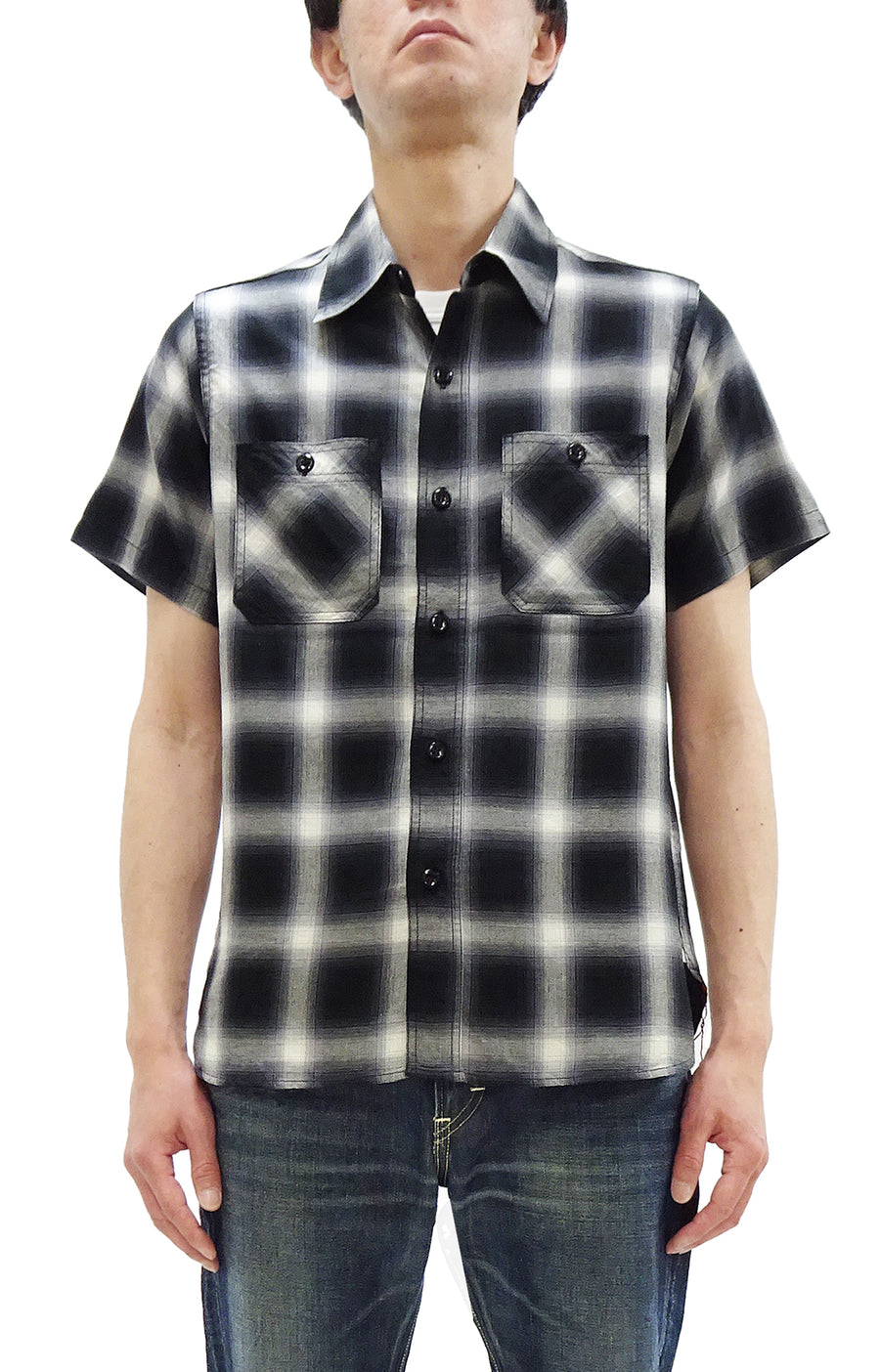 Sugar Cane Ombre Plaid Work Shirt Men's Casual Vintage-Style Short Sle RODEO-JAPAN Pine-Avenue Clothes shop Sugar Cane Ombre Plaid Work Shirt Men's Casual Vintage-Style Short Sle RODEO-JAPAN Pine-Avenue Clothes shop