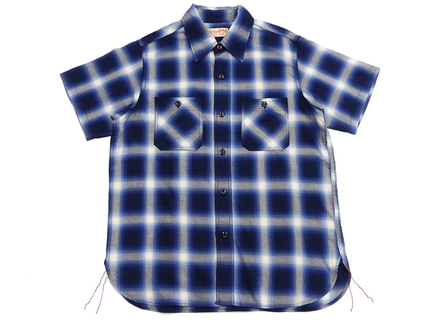 ★MUSINSA STANDARD★ Relaxed Ombre Plaid Check Shirt Navy Be MUSINSA | TRILLION Two pocket ombre check shirt (BLUE)