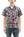 Sugar Cane Men's Madras Plaid Patchwork Open-Collar Camp Shirt - Short Sleeve - One Wash - Made in Japan (SC39739 165 Red)