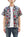 Sugar Cane Men's Madras Plaid Patchwork Open-Collar Camp Shirt - Short Sleeve - One Wash - Made in Japan (SC39739 165 Red)